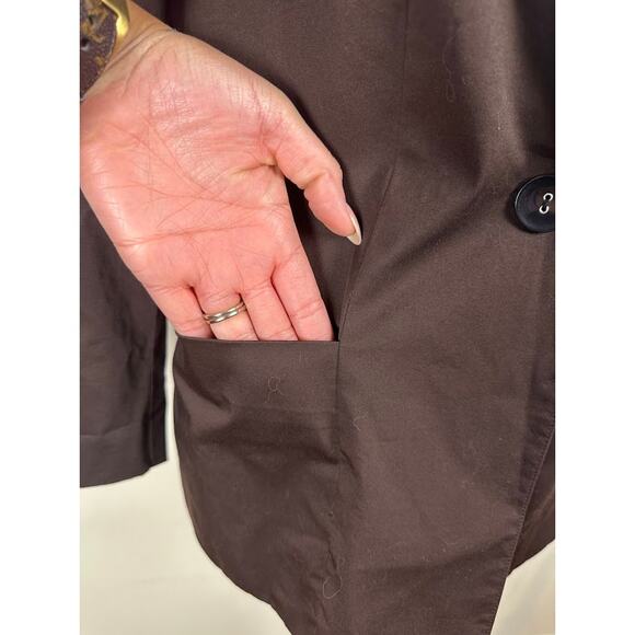 Chico's Women's Brown Animal Print Lining Single Button Blazer Size Small - Picture 4 of 9